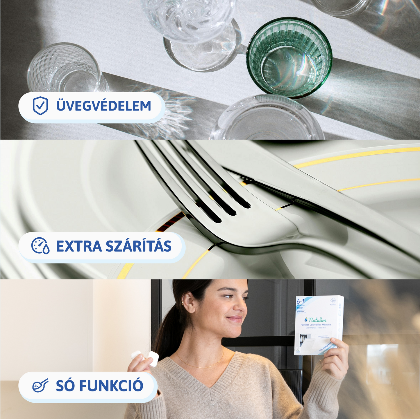 6 az 1-ben Eco Mosogatógép Tabletták - 60 Mosogatásra