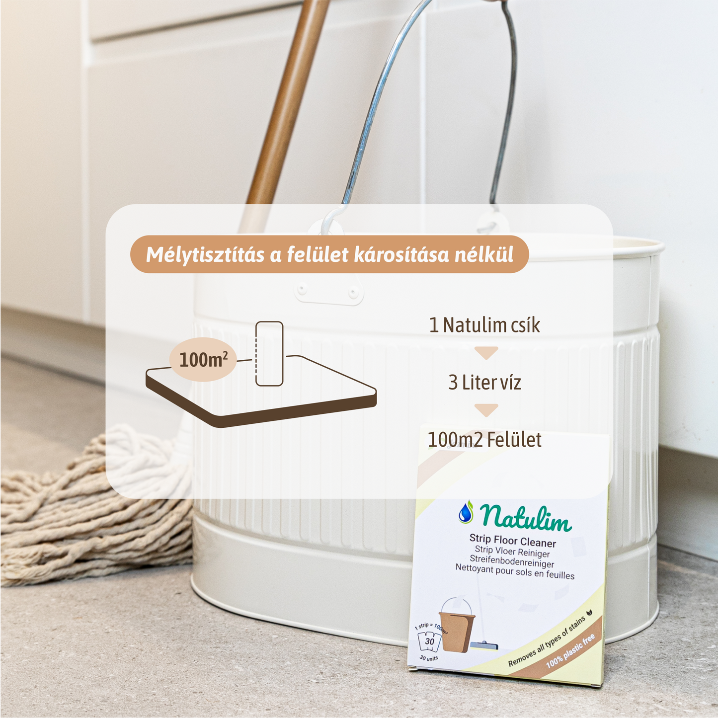 Bodenreinigungsblätter 30 Eco-Blätter Natulim